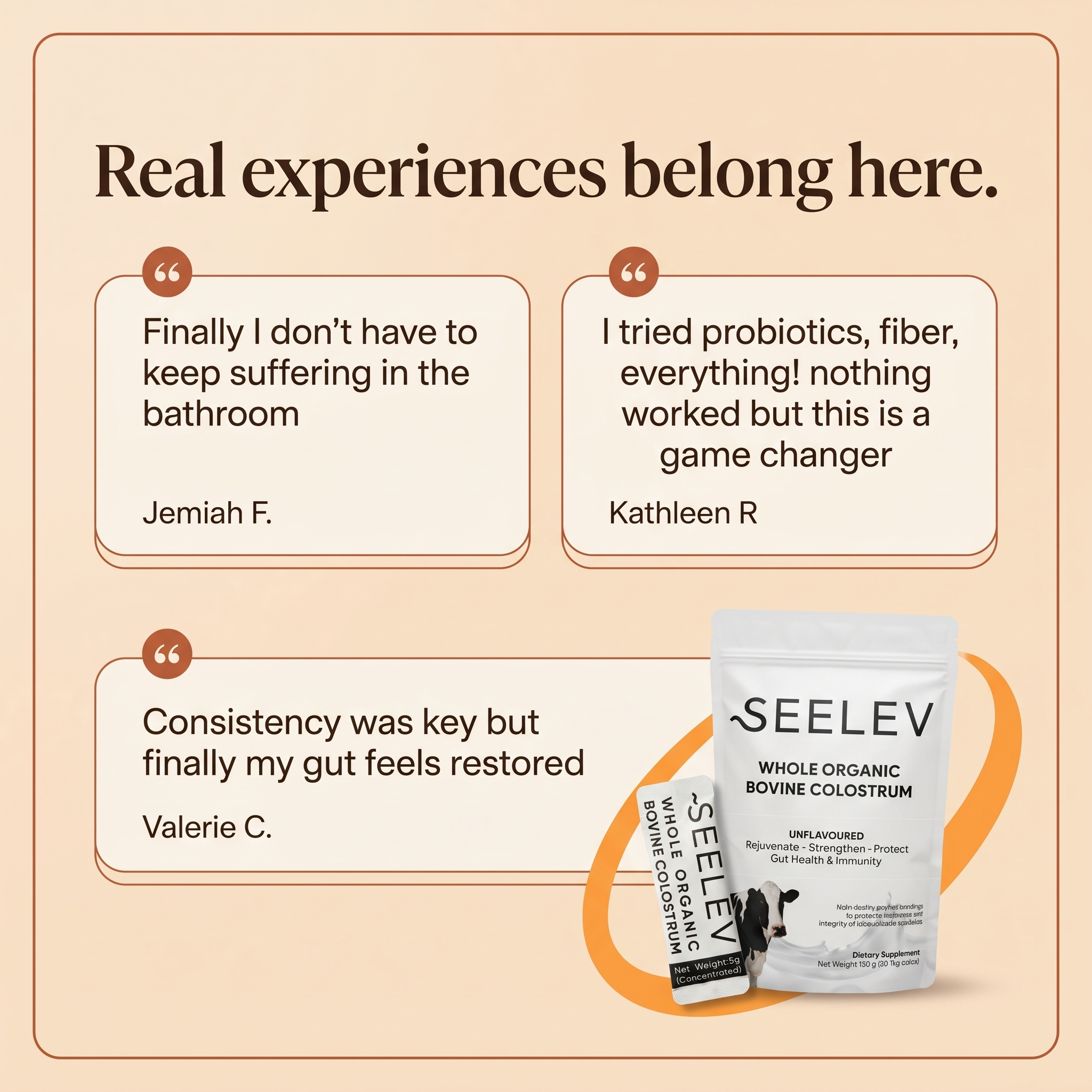 Maximum Potency 5,000mg Colostrum Stick Packs | Seelev™